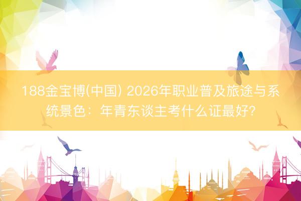 188金宝博(中国) 2026年职业普及旅途与系统景色：年青东谈主考什么证最好？