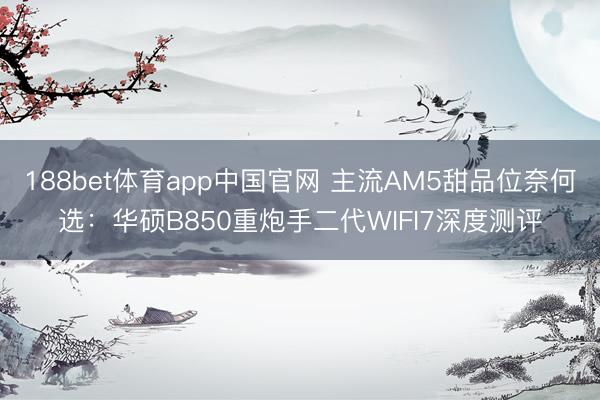 188bet体育app中国官网 主流AM5甜品位奈何选:华硕B850重炮手二代WIFI7深度测评