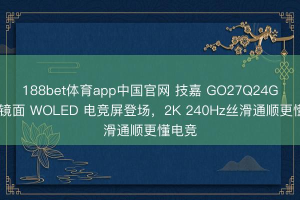 188bet体育app中国官网 技嘉 GO27Q24G 纯黑镜面 WOLED 电竞屏登场，2K 240Hz丝滑通顺更懂电竞