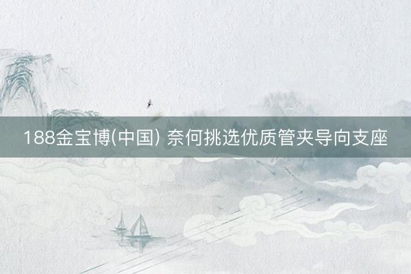 188金宝博(中国) 奈何挑选优质管夹导向支座