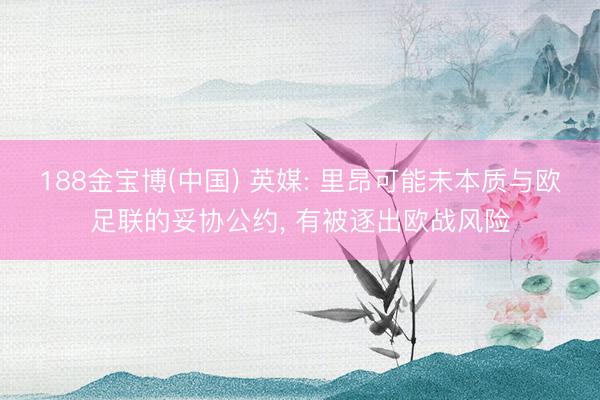 188金宝博(中国) 英媒: 里昂可能未本质与欧足联的妥协公约， 有被逐出欧战风险